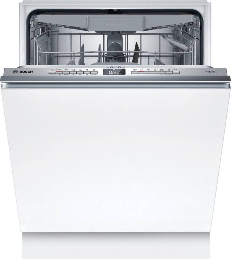 Bosch SMH6ZCX10E Series 6 Inbouw vaatwasser 60 cm Energielabel B Home Connect geschikt voor IKEA Keuken PerfectDry met zeolith: perfecte droogresultaten met een laag energieverbruik