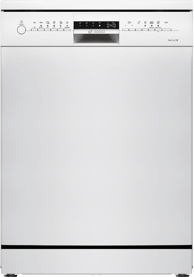 Bosch SMS2ITW65E Serie 2 Vrijstaande Vaatwasser 60 cm 12 Couverts Extra Dry: extra grondige droogresultaten Home Connect Wit