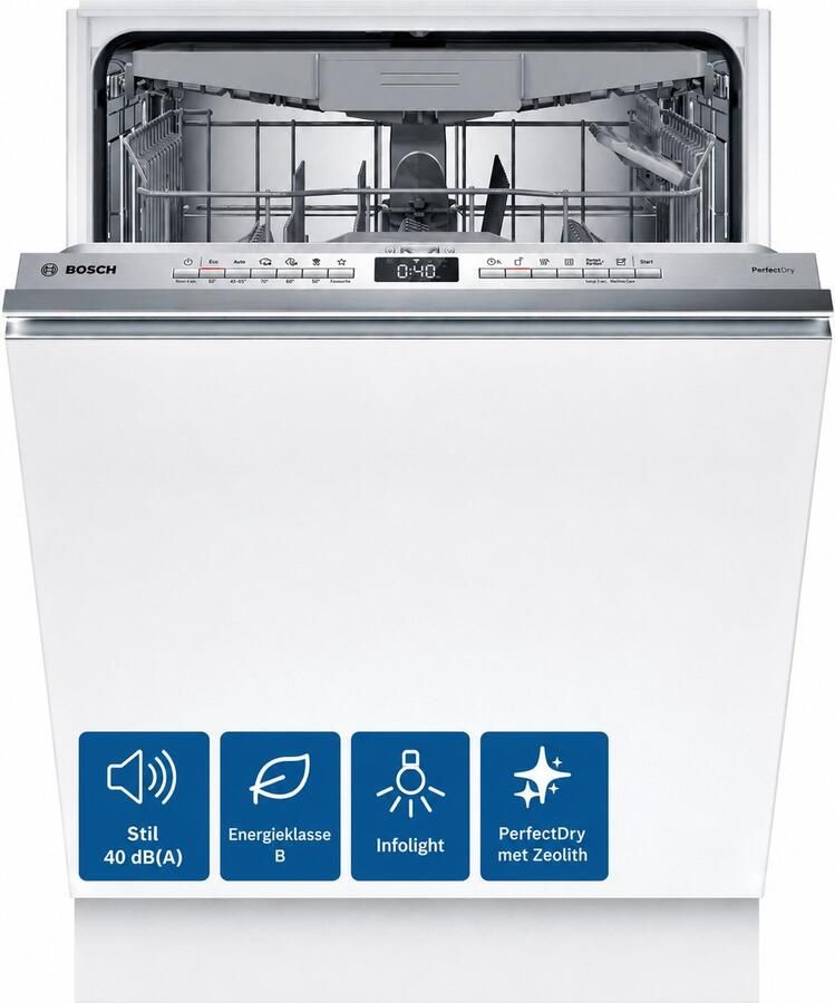 Bosch SMV6ZCX13E Volledig Geïntegreerde Inbouw Vaatwasser 60 cm Energielabel B 14 Couverts PerfectDry Zeolith Home Connect 40 dB - Foto 3