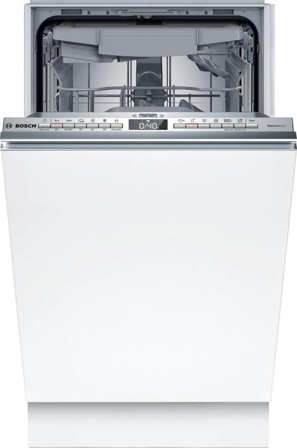 Bosch SPV4HMX10E Inbouwvaatwasser 10 Couverts RVS Volledig ingebouwd E label 44 dB AquaStop Stil Besteklade