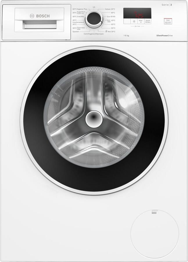 Bosch WGE03408NL Serie 2 Wasmachine 8 kg 1400 rpm Energielabel A Bespaar water met ActiveWater Plus SpeedPerfect Stil - Foto 1