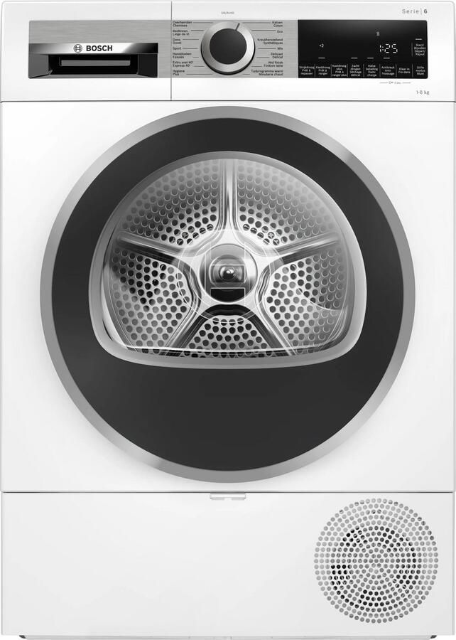 ‎Bosch WQG233DLFG Serie 6 Warmtepompdroger – 8 kg – Energieklasse A+++ – SelfCleaning Condenser – Stil & Zuinig