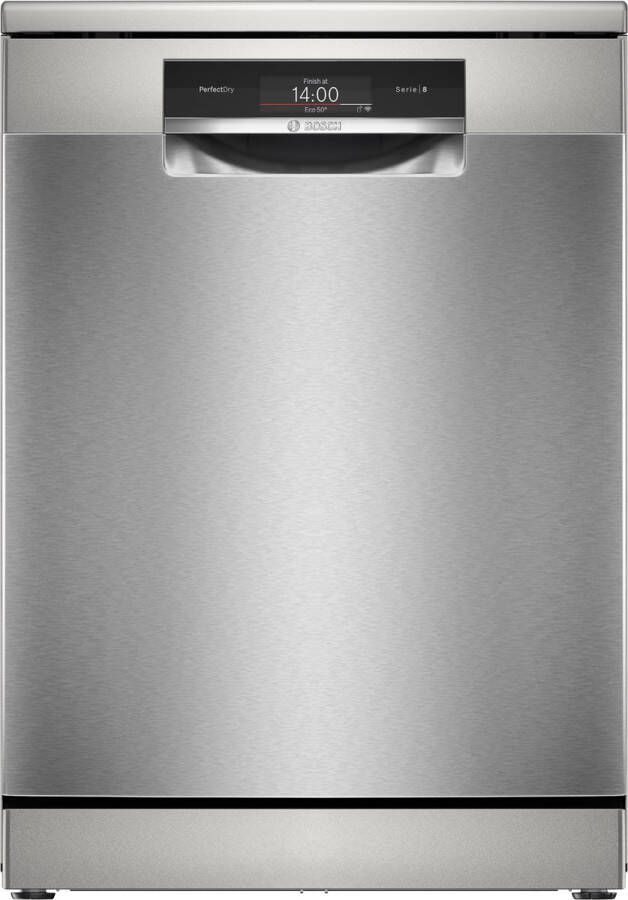 Bosch SMS8TCI04E Serie 8 Vaatwasser Vrijstaande vaatwasser 60 cm PerfectDry met zeolith: perfecte droogresultaten met een laag energieverbruik Geborsteld staal Energielabel A Home Connect