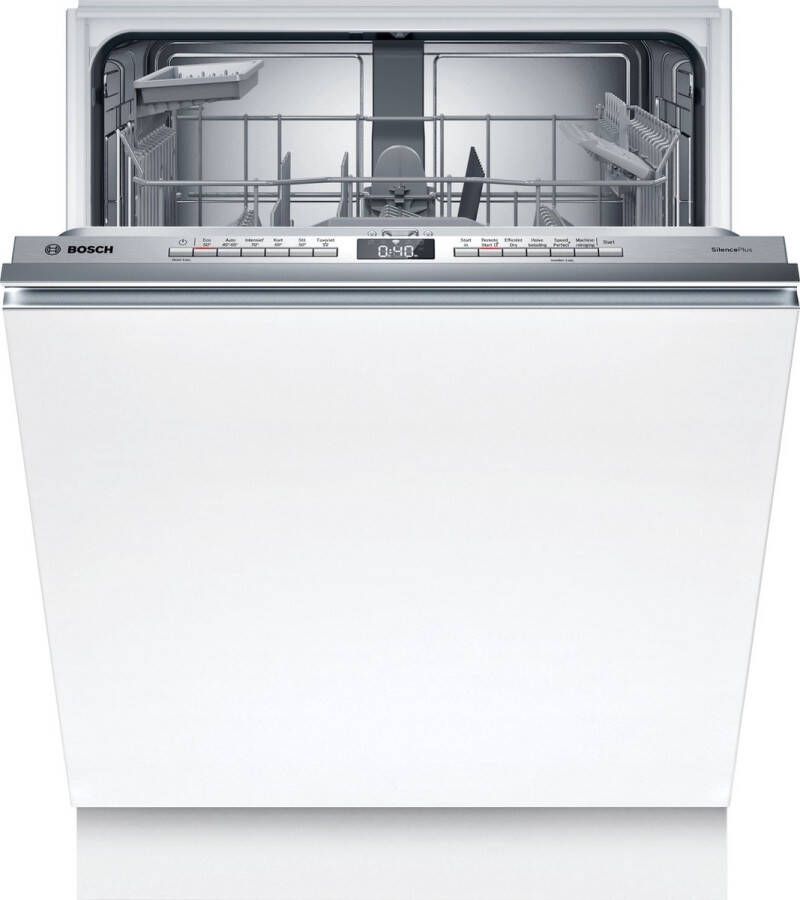 Bosch SMV4EAX23N Serie 4 Inbouwvaatwasser 60 cm Zeer stil Energielabel E Home Connect infoLight Efficient Dry: verbeterde droogprestaties door de automatisch geopende deur