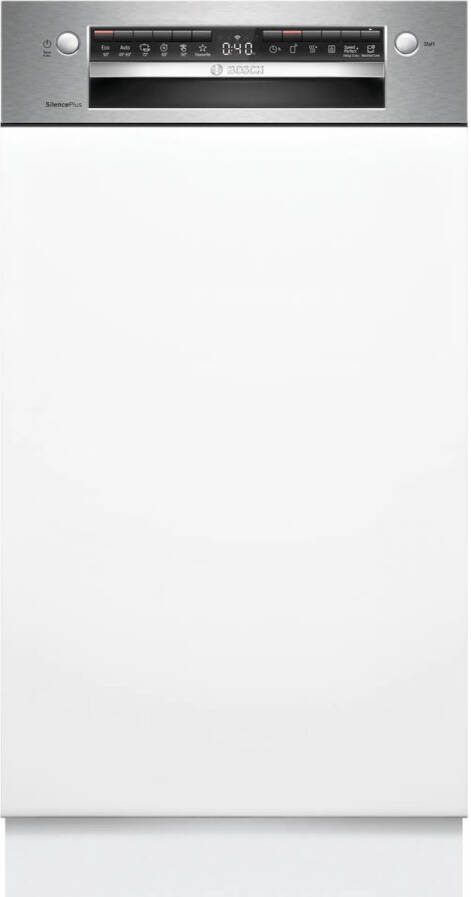 Bosch SPI4HMS49E Serie 4 Inbouwvaatwasser 45 cm Geborsteld staal 45 cm Energielabel E