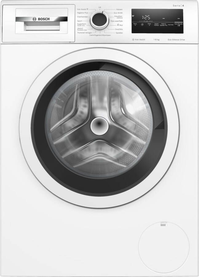 Bosch WAN2827BNL Serie 4 Wasmachine met stoom 1400 rpm Energielabel A Iron Assist: vermindert kreukels tot 50% Stil Bespaar water met ActiveWater Plus Sneller met SpeedPerfect