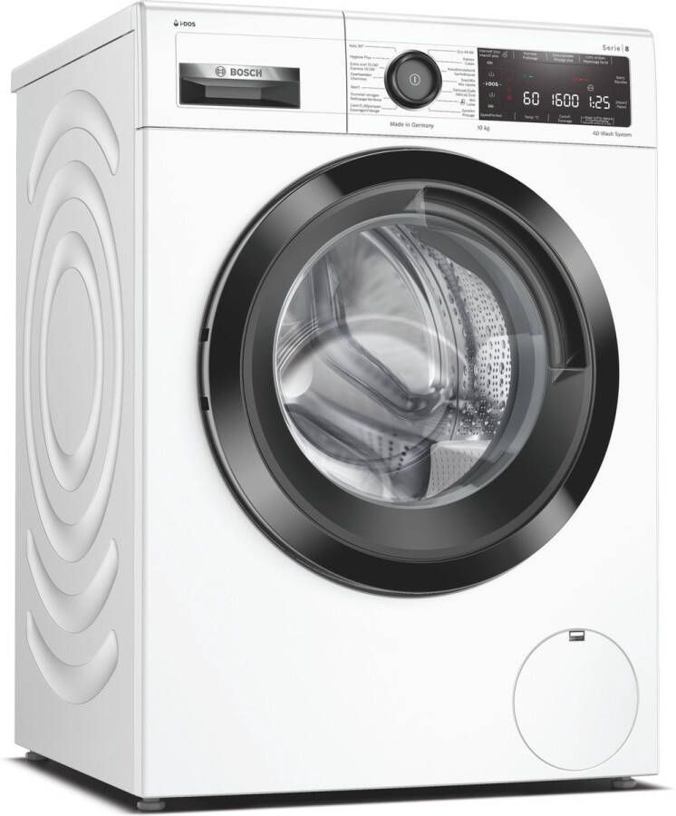 Bosch WAX32KE1FG Serie 8 Wasmachine NL FR display Energielabel B
