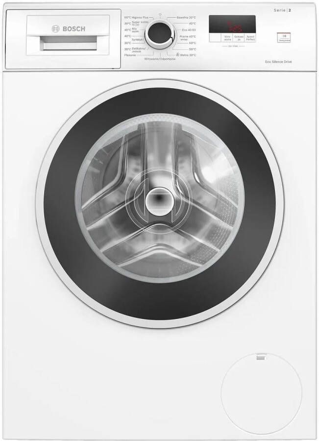 Bosch WGE03209PL Wasmachine Wit Voorlader 71 dB A label 8 kg vulgewicht 1200 rpm Poolstalig Display