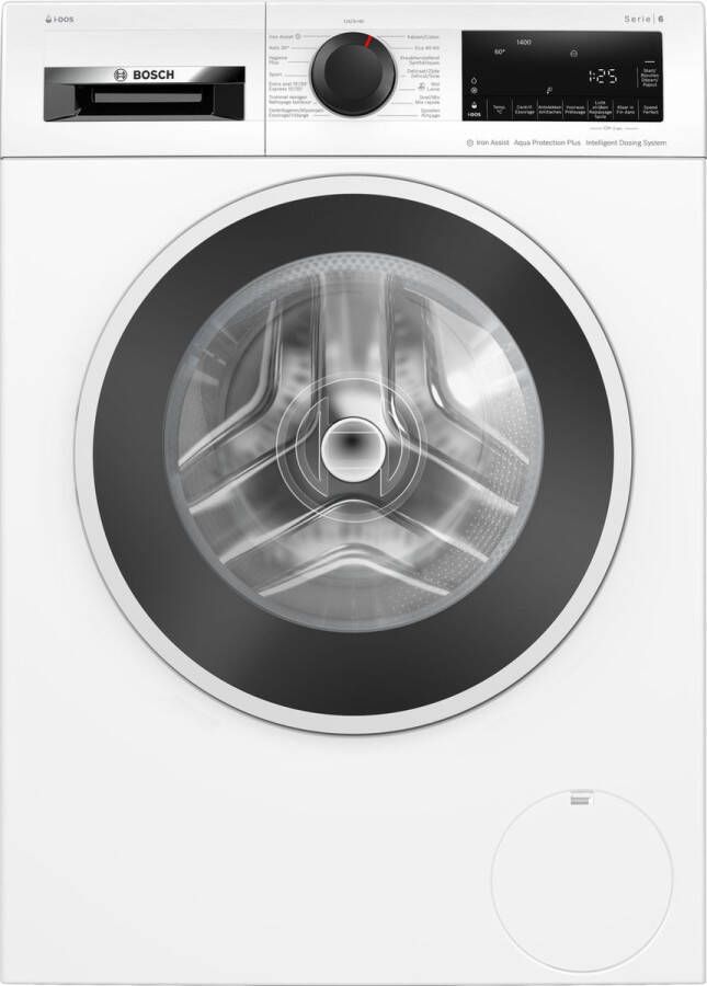 Bosch WGG244FCFG Serie 6 Wasmachine met stoom 1400 rpm Energielabel A Iron Assist: vermindert kreukels tot 50% Automatisch doseren NL FR Display
