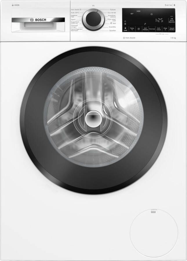 Bosch WGG244FONL Serie 6 Wasmachine met stoom 9 kg 1400 rpm Automatisch doseren Iron Assist: vermindert kreukels tot 50% Energielabel A Bespaar water met Active Water Plus