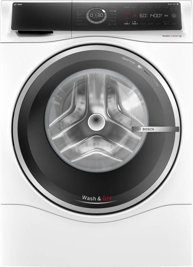 Bosch WNC254A0BY Serie 8 Was-droogcombinatie 10 5 6 kg Automatisch doseren ENG Display