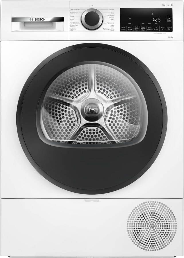 Bosch WQG133DBNL Serie 6 Wasdroger Warmtepompdroger 8 kg Stil Droogt zoals jij wilt met Auto Dry Easyclean filter