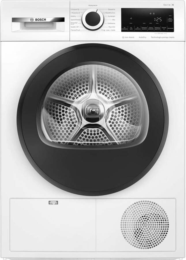 Bosch WQG241AKPL Wasdroger Voorlader vulgewicht 9 kg 64 dB PL Display