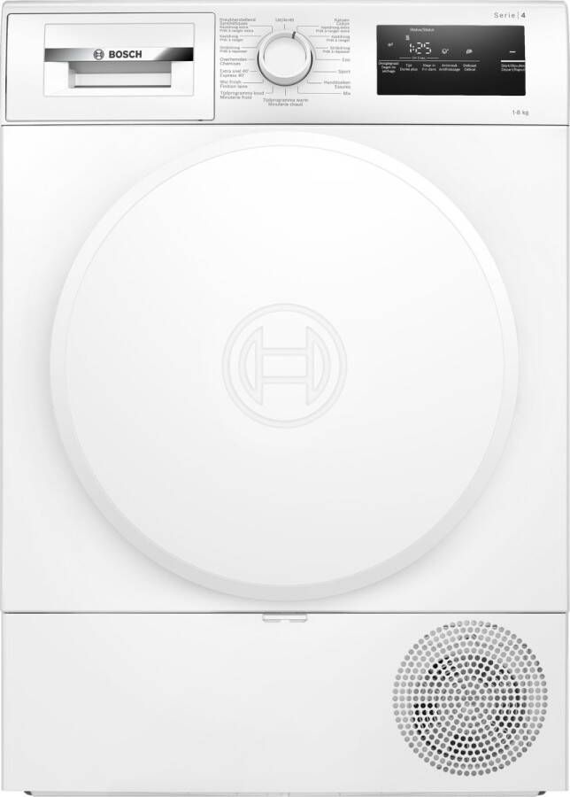 Bosch WTH8320AFG Serie 4 Warmtepompdroger 8 kg Energielabel A NL FR