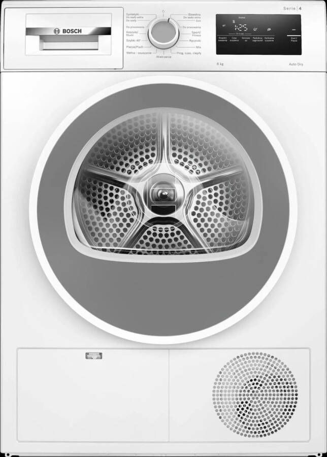 Bosch WTH86277PL Wasdroger Vulgewicht 8 kg Condensdroger Wit 65 dB Poolstalig display