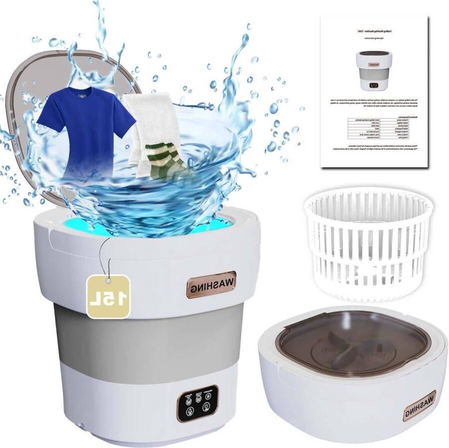 Brandlesss Mini Wasmachine met Centrifuge Voor Kleine Wasgoed Meerdere Programma's