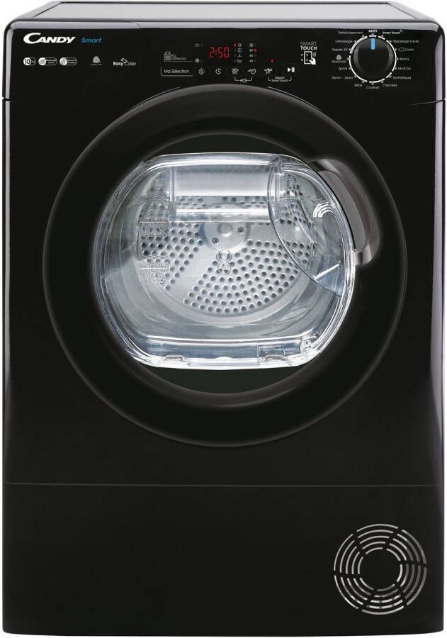 Candy CSEH10A2DBEBX-47 Slimme warmtepompdroger 10 Kg Standaardmotor Klasse A++ Aangesloten Zwart - Foto 1