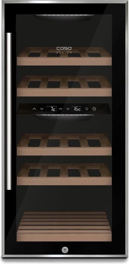 Caso Design Caso WineComfort 24 Compressorwijnkoeler Vrijstaand Zwart 24 fles(sen) - Foto 2