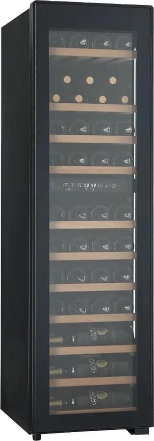 CaveCool Wijnkoelkast Raw Quartz 44 flessen 2 temperatuurzones zwart