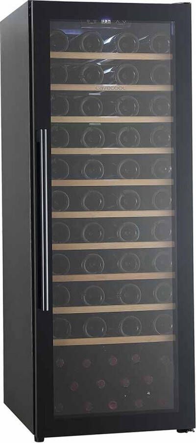 CaveCool Raw Zircon Wijnkoelkasten 84 flessen 1 zone Zwart glazen front - Foto 2