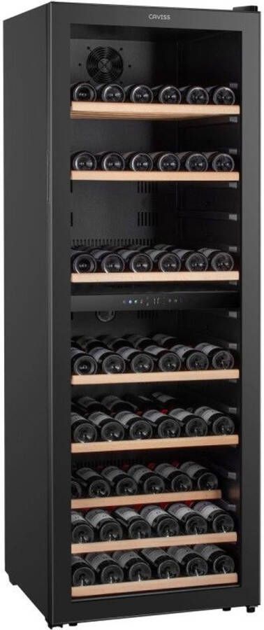 Caviss C2180CBEG Wijnkoelkast 180 flessen 2 Temperatuurzones 5 à 20 °C LED verlichting 41 dB 173.7 cm H 60 cm B