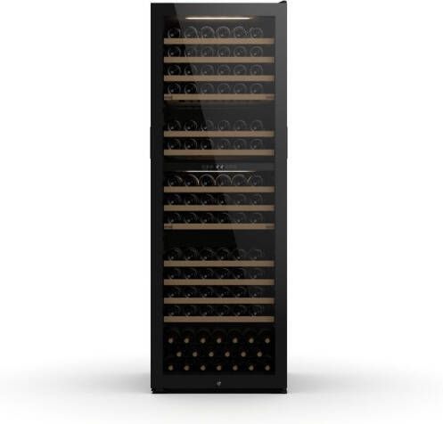 Caviss C2216EBEG Wijnkoelkast met 2 Temperatuurzones voor 216 Flessen stil 39 dB 500 L Zwart