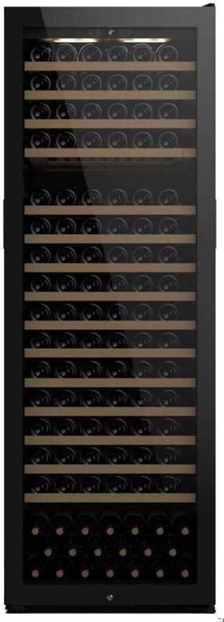 Caviss S1229EBEG Wijnkoelkast 229 Flessen 16 Leggers 1 Temperatuurzone 5 à 20 °C Anti-UV 39 dB 188 cm H