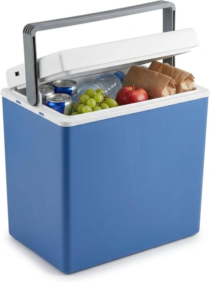 Cheqo Elektrische Koelbox 12V 230V Koelbox 12 230V Thermo Elektrische Koelbox Autokoelbox Koelbox voor Auto Koelbox voor Camping Koelbox voor Onderweg Koelbox Blauw Wit