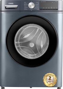 Chiq CFL80-14586IM3XB wasmachine met voorlader 8 kg 1400 tpm toonbankdiepte grote trommel invertermotor stoomwassen snel wassen kinderslot 60x52×84cm