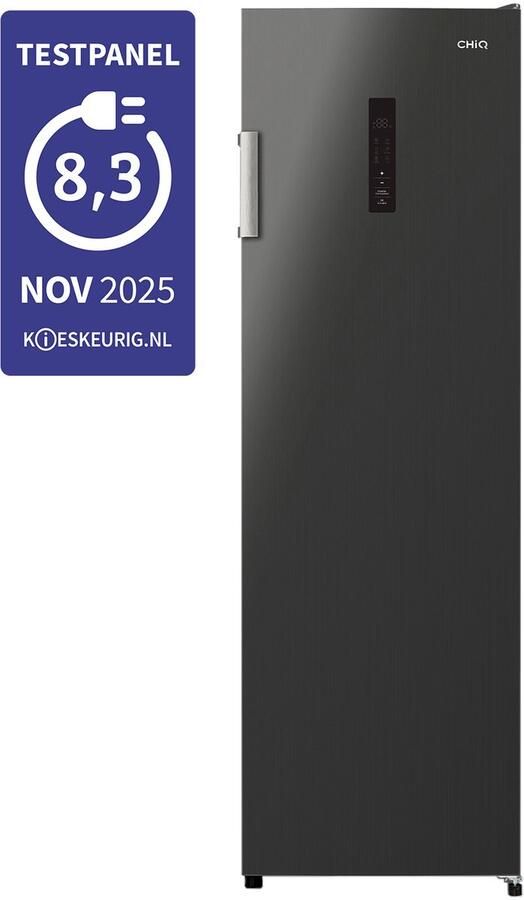 Chiq CSD206NEID Vrijstaande Vriezers No Frost 206L 6 Vrieslades Energieklasse D Digitaal LED Display RVS Zwart 12 Jaar Garantie op Compressor 2025 Nieuw - Foto 3