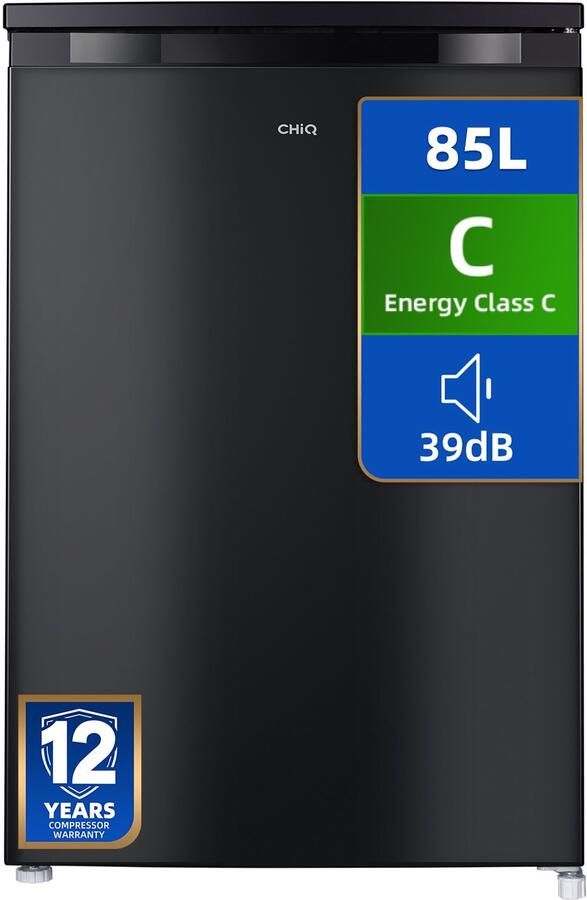 Chiq CSD95BC Vriistaande Vriezers 85L Energieklasse C 39 dB Hochschrankgefrierschrank 12 Jaar Garantie op Compressor