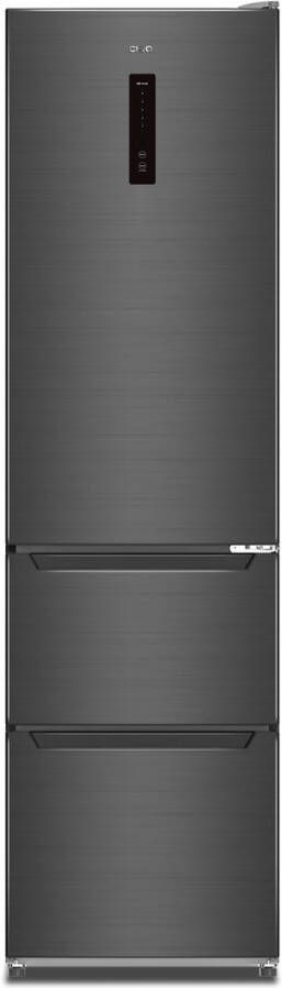 Chiq CID282NEIBE Koel-vriescombinatie 282 Liter No Frost Inverter Compressor LED Display 37 dB 3 Deuren 12 jaar garantie op compressor