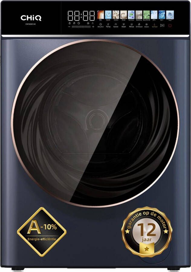 Chiq CW106581AX Wasmachine 10 KG Full service Space Pro Energielabel A-10% 13.5 Inch Led-touchscreen 12 programma's AI Smart Stoomwassen & Quick Wash 12 jaar garantie op motor - Foto 2
