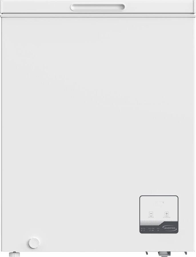 Chiq diepvrieskist 142 l 63.5x55.6x83.5cm invertervriezer temperatuurweergave aan de buitenkant 4 sterren vriezen met -32℃ snelvriesmodus rooster zwevende deur laag geluidsniveau voor garage slaapzaal wit FCF142DE 2023