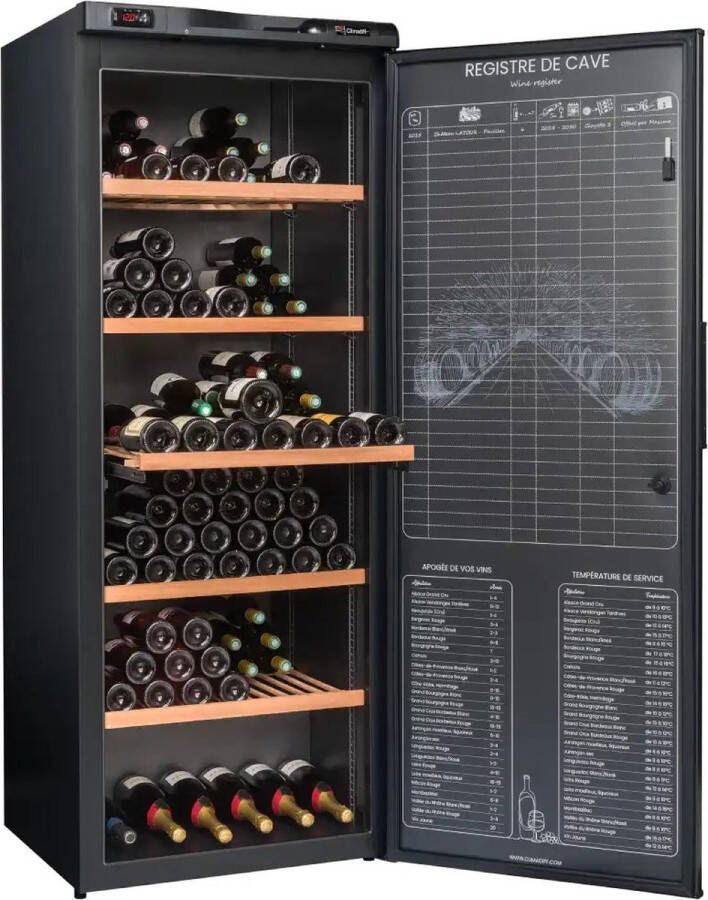 Climadiff RESERVE300XL vrijstaande wijnbewaarkast 1 Zone 294 flessen slechts 35dB - Foto 1