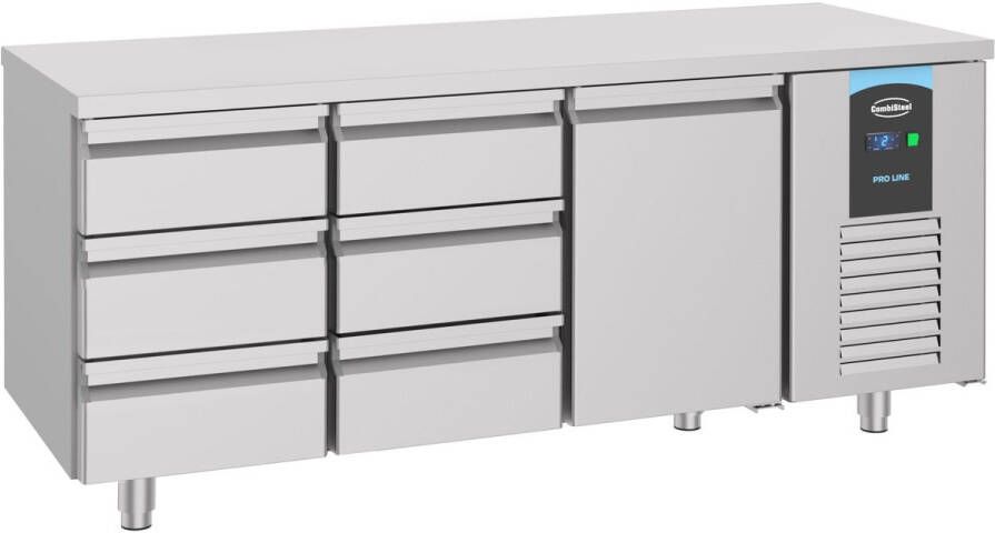 Combisteel Koelwerkbank ENERGY LINE Energiezuinig 474L 1 Deur + 6 Laden -2°C +8°C Geforceerd 1865x700x850mm