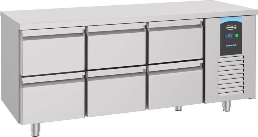 Combisteel Koelwerkbank ENERGY LINE Energiezuinig 474L 6 Laden 1 1 GN -2°C +8°C Geforceerd 1865x700x850mm