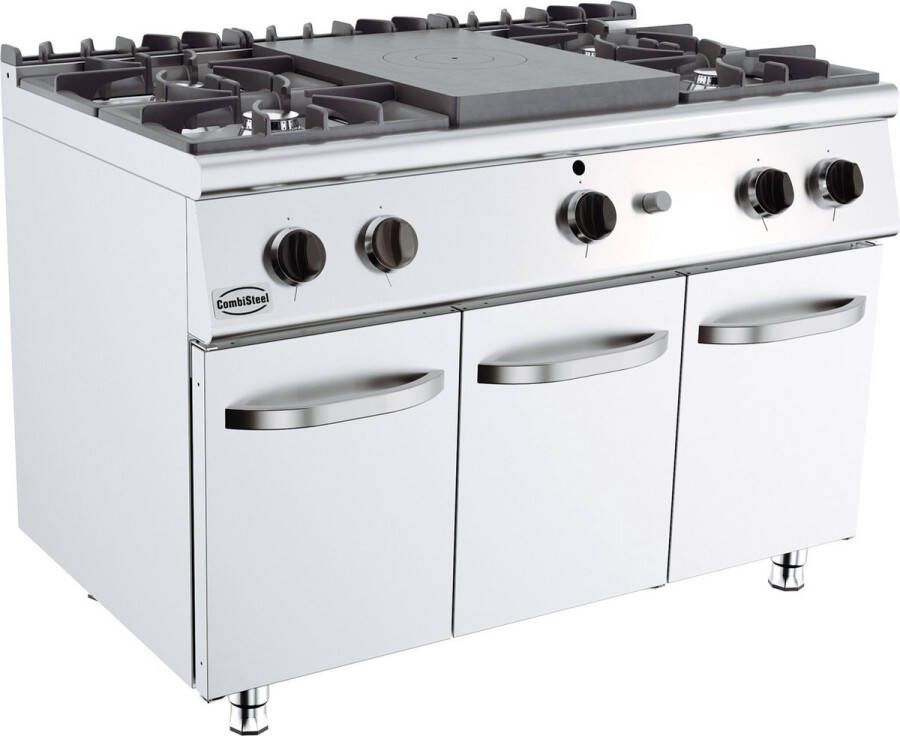 Combisteel Base 700 Kookplaatfornuis Gas 4 Br. 7178.0585 Horeca & Professioneel