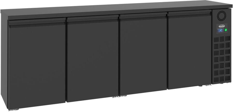 Combisteel Barkoelkast 680L Zwart -2°C +8°C Geforceerd Draaideuren 2490x550x950mm Horeca Koelkast - Foto 2