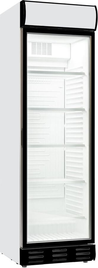 Combisteel Drankenkoeling 382L Wit Zwart +4°C +10°C Statisch + Ventilator Scharnier Links 595x650x2000mm Horeca Koelkast