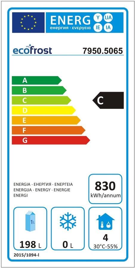 Ecofrost Koelwerkbank 240L 2 Deuren 1 1 GN +2°C +8°C Statisch + Ventilator 900x700x876mm
