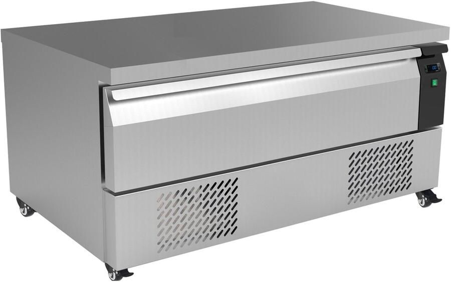 Combisteel Koel- vrieswerkbank Laag Model 116L 1 Lade (3x 1 1 GN) Geforceerd Wielen 1230x700x600mm