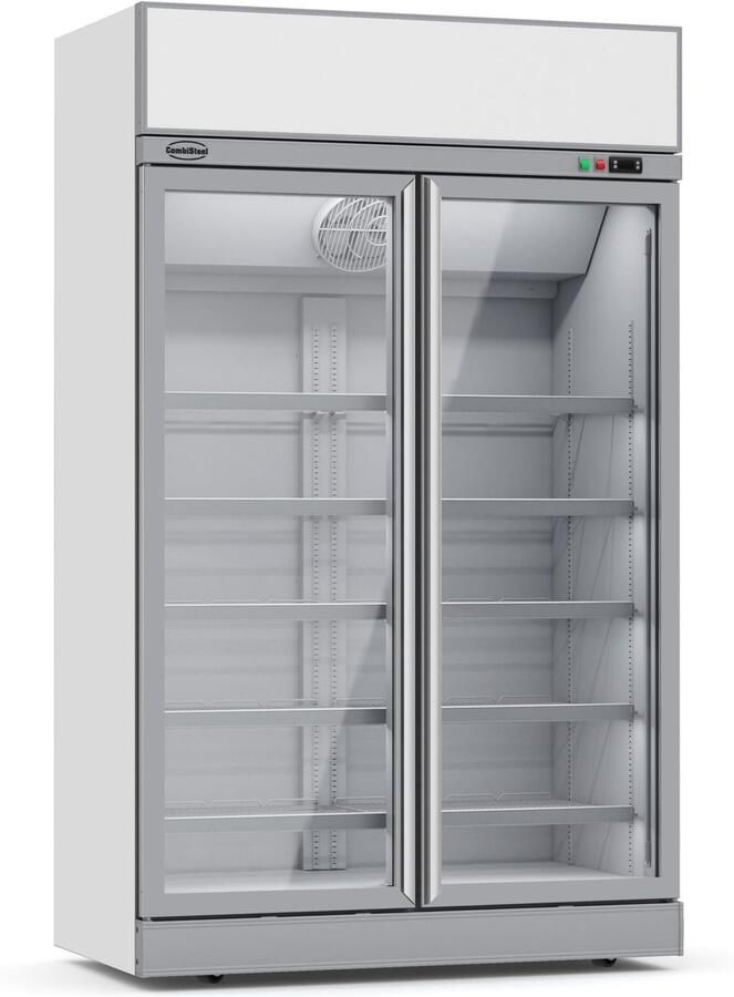 Combisteel Koelkast 1000L Wit 0°C +10°C Geforceerd 2 Klapdeuren Wielen 1235x710x2092mm Horeca Koelkast - Foto 2