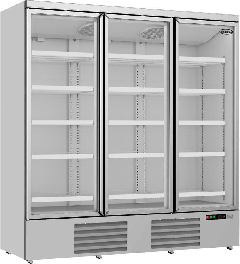 Combisteel Koelkast 1530L Wit 0°C +10°C Geforceerd 3 Klapdeuren Wielen 1880x710x2003mm Horeca Koelkast - Foto 2