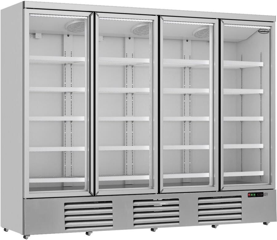 Combisteel Koelkast 2025L Wit 0°C +10°C Geforceerd 4 Draaideuren Wielen 2508x710x2003mm Horeca Koelkast - Foto 2