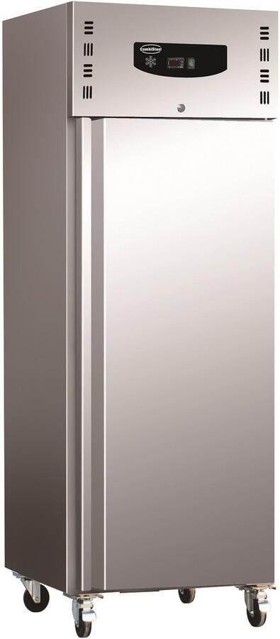 Combisteel Koelkast 630L 2 1 GN RVS +2°C +8°C Statisch + Ventilator Wielen 680x810x2010mm Horeca Koelkast