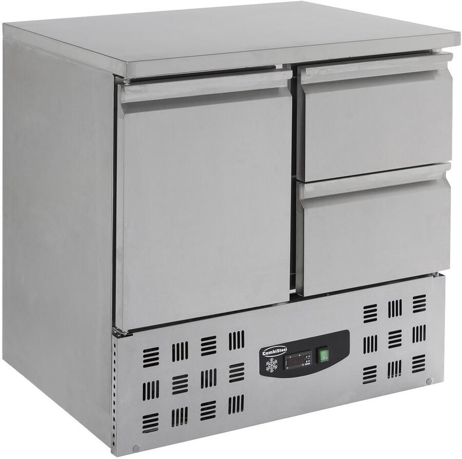 Combisteel Koelwerkbank 257L 1 Deur 1 1 GN + 2 Laden +2°C +8°C Statisch + Ventilator 900x700x875mm - Foto 2