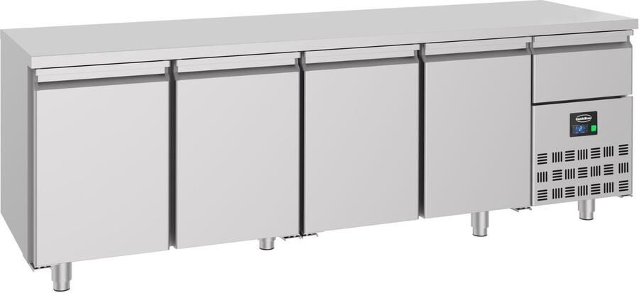 Combisteel Koelwerkbank PRO LINE 632L 4 Deuren + 1 Lade -2°C +8°C Geforceerd 2330x700x850mm - Foto 2