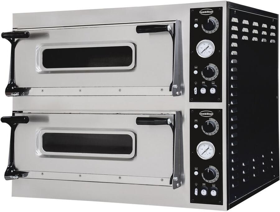 Combisteel Pizza Oven 2x 4 Pizza's Ø 400mm 400v 1100x1074x745mm Horeca Oven