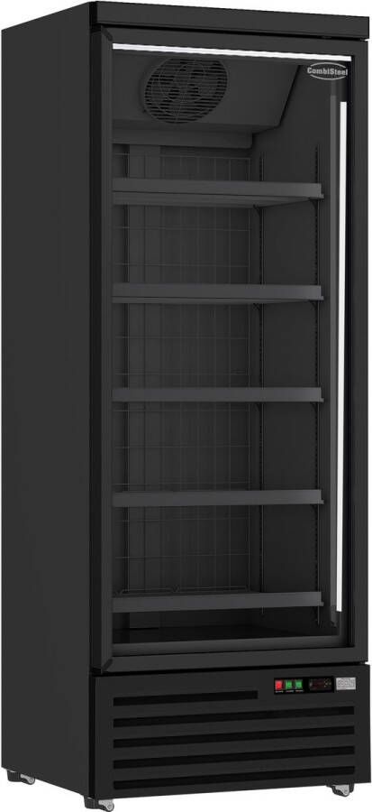 Combisteel Display Vrieskast 1 Glasdeur 600 L Zwart 7455.2244